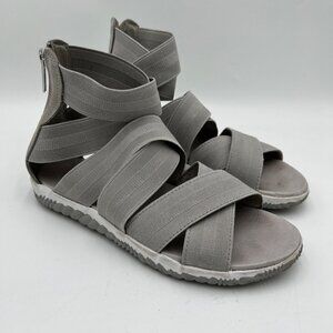 Sorel Out 'N About Plus Strappy Sandal in Dove Grey woman's Size 7.5